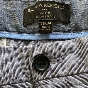 Banana Republic slim fit grey/blue trousers (size 36)